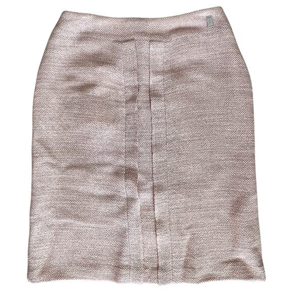 Chanel Pink Tweed Knee-Length WoolcSkirt, M/US6/FR38 - Picture 1 of 16